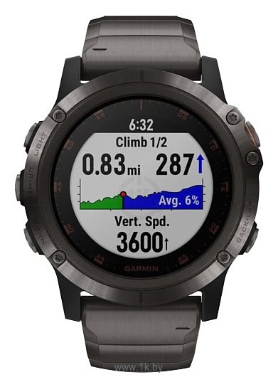 Фотографии Garmin Fenix 5X Plus Sapphire титановый DLC