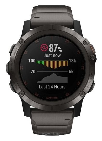 Фотографии Garmin Fenix 5X Plus Sapphire титановый DLC