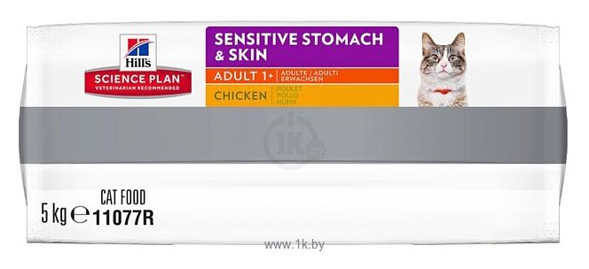 Фотографии Hill's Science Plan Feline Adult Sensitive Stomach Chicken with Egg & Rice (5 кг)