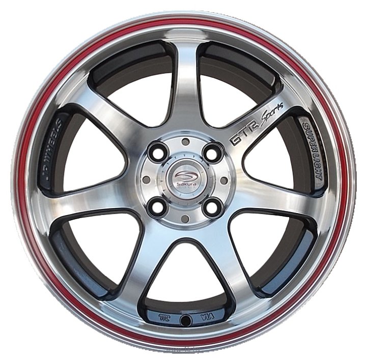 Фотографии Sakura Wheels 356A 7x16/4x98 D73.1 ET35 Серый с полировкой