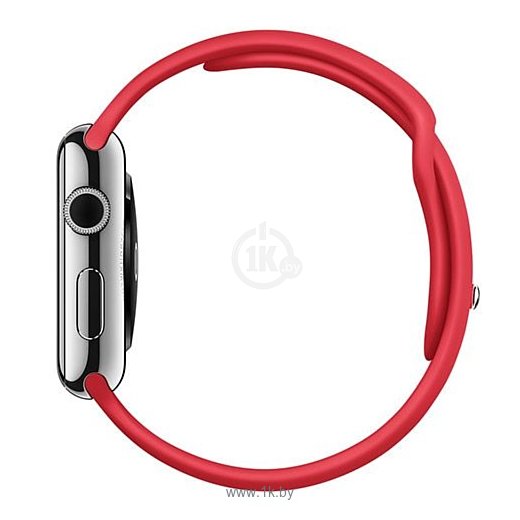 Фотографии Apple Watch Sport 42mm Silver with Red Sport Band (MLLE2)