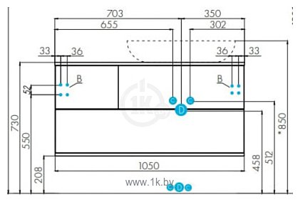 Фотографии Акватон Тумба Терра 105 под умывальник Infinity 60