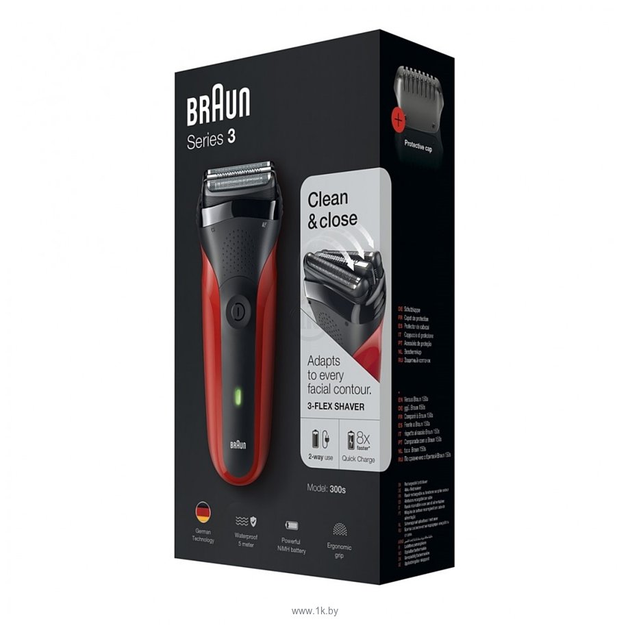 Фотографии Braun Series 3 300ts Red+чехол