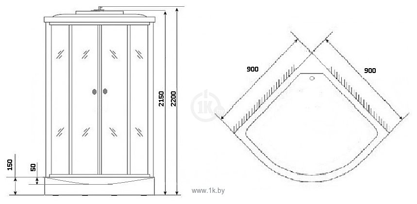 Фотографии Niagara NG-7715G 90x90x220 (прозрачное стекло) Фотографии Niagara NG-7715G 90x90x220 (прозрачное стекло)