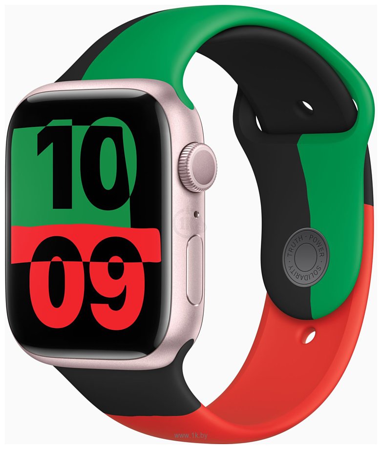 Фотографии Apple Watch Series 9 45 мм (алюминиевый корпус, спортивный силиконовый ремешок S/M)