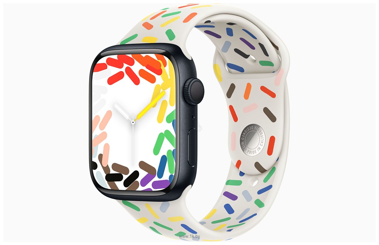 Фотографии Apple Watch Series 9 45 мм (алюминиевый корпус, спортивный силиконовый ремешок S/M)