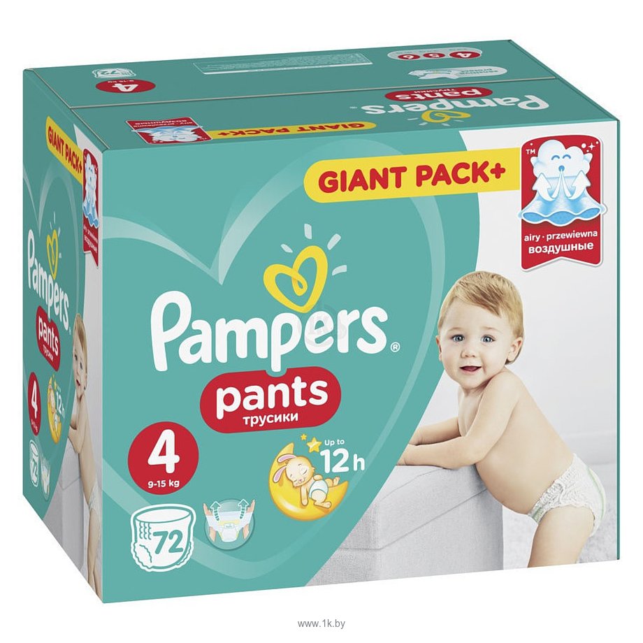 Фотографии Pampers Pants 4 (9-15 кг), 72 шт