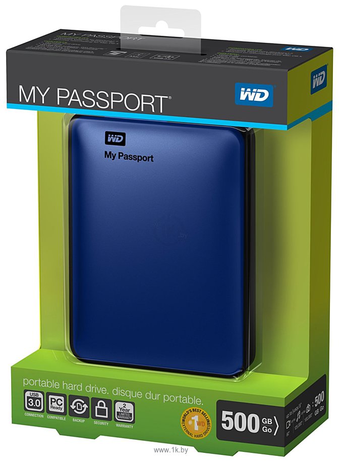 Фотографии Western Digital My Passport USB 3.0 500GB (WDBKXH5000ABL)