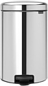 Brabantia Pedal Bin NewIcon с корзиной 20 л (стальной полированный)