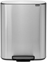 Brabantia Bo Pedal Bin 2 x 30 л (стальной матовый)