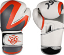 Перчатки для единоборств RSC Sport PU 2t c 3D фактурой (12 oz, белый/серый)