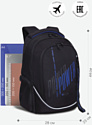 Школьный рюкзак Grizzly RU-335-3 (черный/синий)
