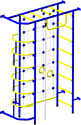 Детский спортивный комплекс Пионер 9 (синий/желтый)