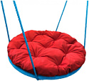 Подвесные качели M-Group Гнездо в оплетке 0.8м 17059906 (красная подушка)