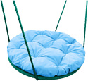 Подвесные качели M-Group Гнездо в оплетке 0.8м 17059903 (голубая подушка)