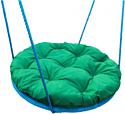 Подвесные качели M-Group Гнездо в оплетке 1.2м 17069904 (зеленая подушка)