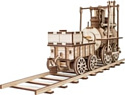 Сборная модель Eco-Wood-Art Локомотив с резиномотором