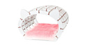 Eco-Wood-Art Сборная модель EWA «Кошкин дом» белый каркас — розовый мех