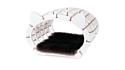 Eco-Wood-Art Сборная модель EWA «Кошкин дом» белый каркас — черный мех