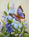 Алмазная мозаика Белоснежка Бабочка на ирисах 408-ST-PS