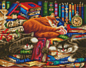 Алмазная мозаика Белоснежка Библиотека кошек 617-ST-S