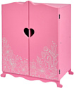Шкаф для кукол Leader Toys Diamond Princess c дизайнерским цветочным принтом 72419 (розовый)