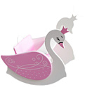 Стульчик для кукол Leader Toys Shining Crown для кормления Изящный лебедь 71220 (розовый)