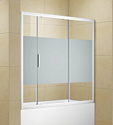 Стеклянная шторка для ванны Aquanet Practic AE10-B-175H150U-CP (прозрачное стекло/шелкография)