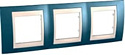 Рамка Schneider Electric Unica MGU6.006.554 (холодный голубой/слоновая кость)
