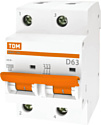 Выключатель автоматический TDM Electric ВА 47-100 2Р 63А (D) 10кА SQ0207-0020