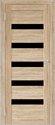 Межкомнатная дверь Юни Бона 03 (ч) 80x200 (дуб сонома/черное белое)