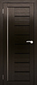 Межкомнатная дверь Юни Амати 7 (ч) 90x200 (дуб венге/черное стекло)