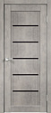 Межкомнатная дверь Velldoris Next 1 90x200 (муар светло-серый, лакобель черный)