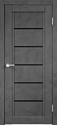 Межкомнатная дверь Velldoris Next 1 80x200 (муар темно-серый, лакобель черный)
