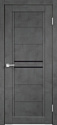 Межкомнатная дверь Velldoris Next 2 80x200 (муар темно-серый, лакобель черный)
