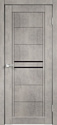 Межкомнатная дверь Velldoris Next 2 60x200 (муар светло-серый, лакобель черный)
