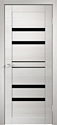 Межкомнатная дверь Velldoris Linea 6 90x200 (дуб белый поперечный, лакобель черный)