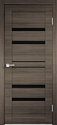 Межкомнатная дверь Velldoris Linea 6 90x200 (дуб серый поперечный, лакобель черный)