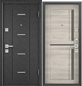 Металлическая дверь Torex Дельта MP-28 205x96 (черный/серый, левый)