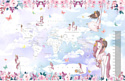 Виниловые обои Citydecor Princess 17 400x260, карта мира с ростомером