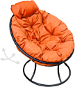 Кресло M-Group Папасан пружинка мини 12080407 (черный/оранжевая подушка)