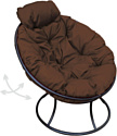 Кресло M-Group Папасан пружинка мини 12080405 (черный/коричневая подушка)