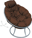 Кресло M-Group Папасан пружинка мини 12080305 (серый/коричневая подушка)