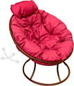 Кресло M-Group Папасан пружинка мини 12080206 (коричневый/красная подушка)