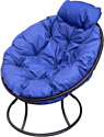 Кресло M-Group Папасан мини 12060410 (черный/синяя подушка)