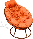 Кресло M-Group Папасан пружинка мини 12080207 (коричневый/оранжевая подушка)