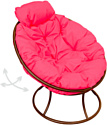 Кресло M-Group Папасан пружинка мини 12080208 (коричневый/розовая подушка)