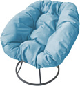 Кресло M-Group Пончик 12310303 без ротанга (серый/голубая подушка)