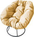 Кресло M-Group Пончик 12310301 без ротанга (серый/бежевая подушка)