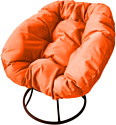 Кресло M-Group Пончик 12310207 без ротанга (коричневый/оранжевая подушка)